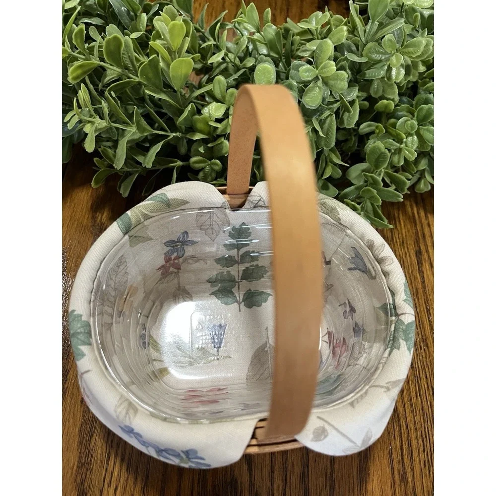 Longaberger 1999 Horizon Of Hope ACS Basket  Detachable Charm Liner Protecter